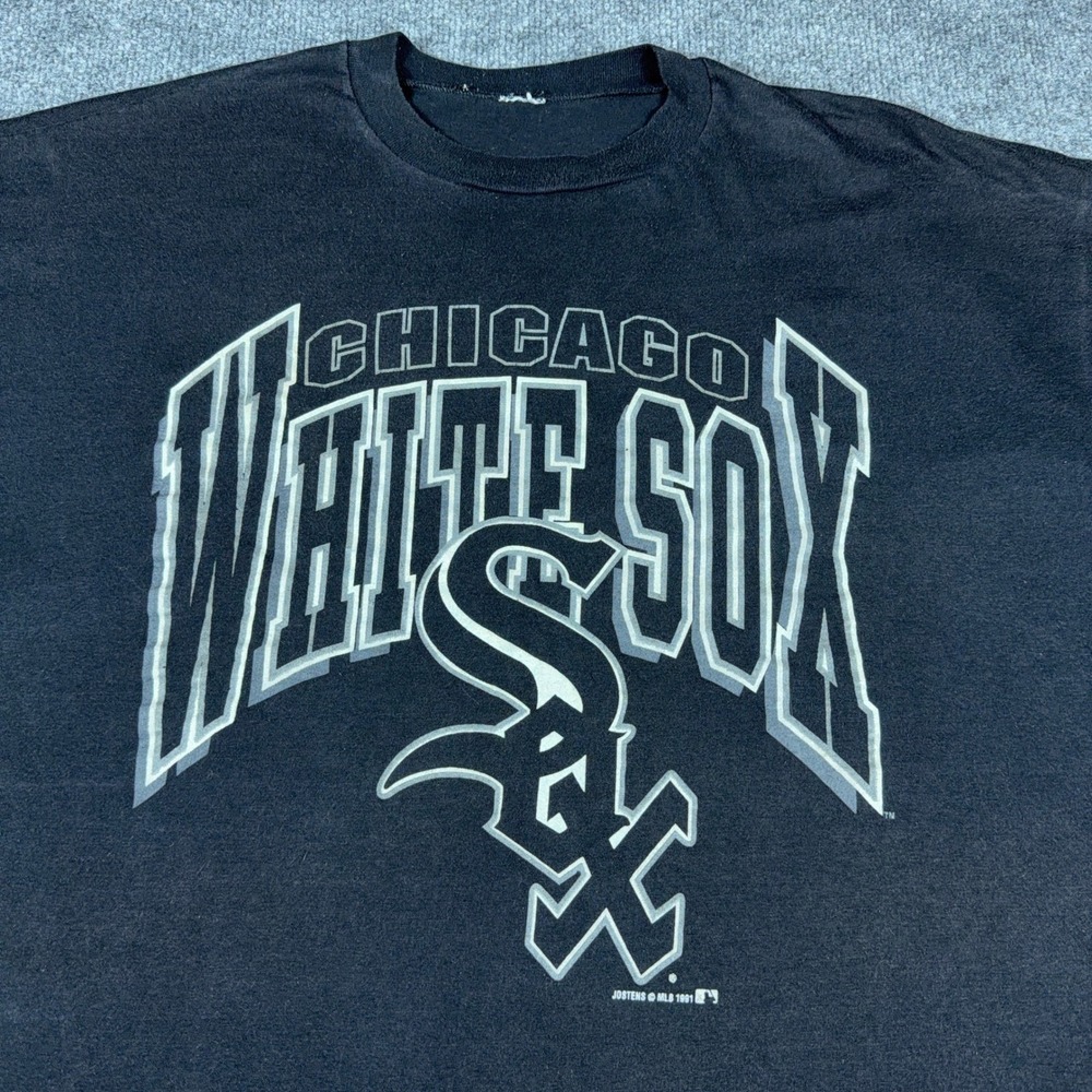Vintage 1991 Chicago White Sox T Shirt Jostens MLB Black Mens 2XL 90s Baseball